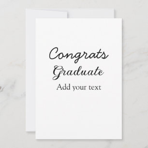 Simple minimal congratulations graduation add your invitation