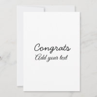 Simple minimal congratulations graduation add your