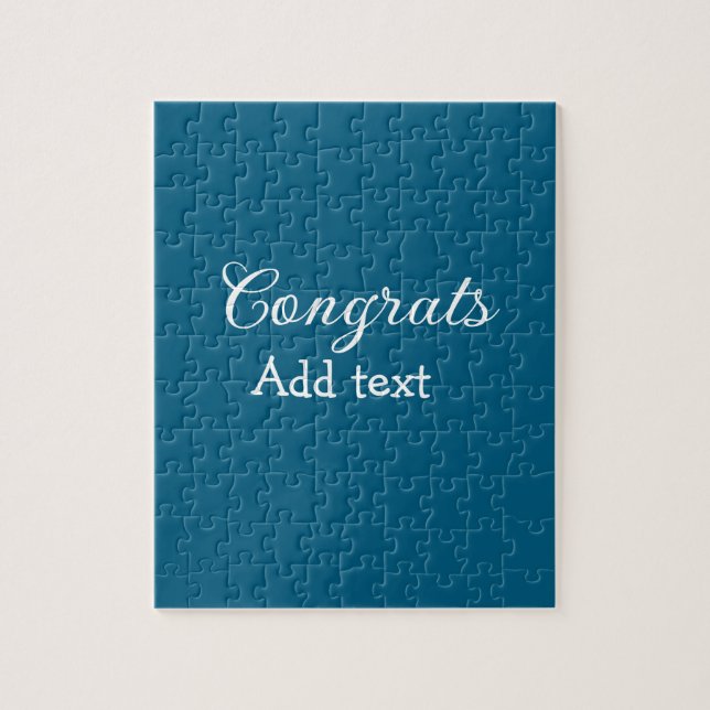 Simple minimal congratulations graduation add your jigsaw puzzle (Vertical)