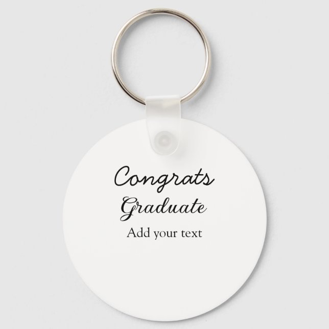 Simple minimal congratulations graduation add your keychain (Front)