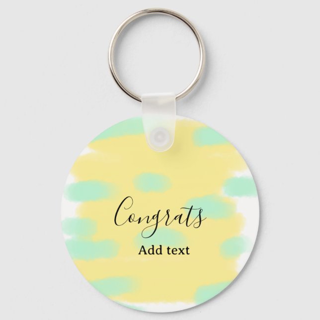 Simple minimal congratulations graduation add your keychain (Front)