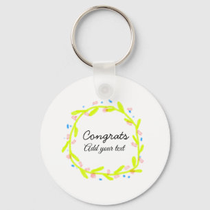 Simple minimal congratulations graduation add your keychain