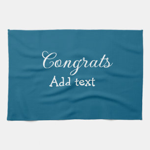 Simple minimal congratulations graduation add your kitchen towel
