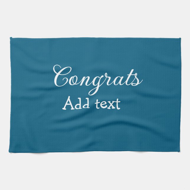 Simple minimal congratulations graduation add your kitchen towel (Horizontal)
