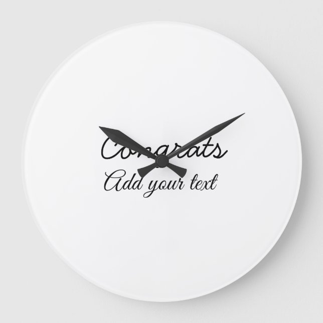 Simple minimal congratulations graduation add your large clock (Front)