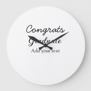 Simple minimal congratulations graduation add your large clock