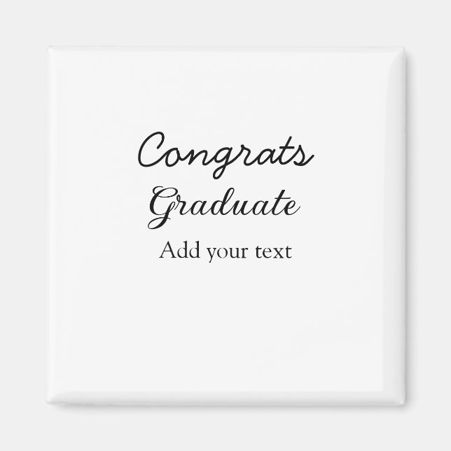Simple minimal congratulations graduation add your magnet (Front)