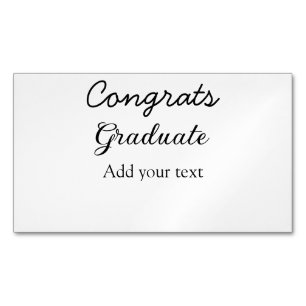 Simple minimal congratulations graduation add your 	Magnetic business card