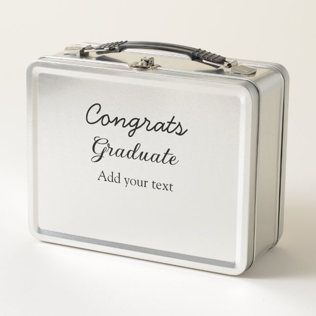 Simple minimal congratulations graduation add your metal lunch box (Front)