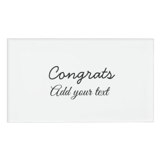 Simple minimal congratulations graduation add your name tag