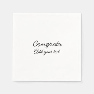 Simple minimal congratulations graduation add your napkin