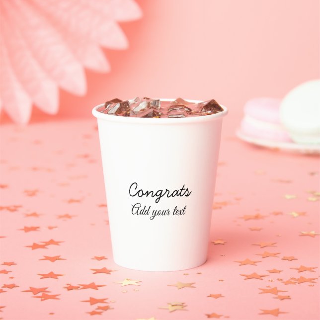 Simple minimal congratulations graduation add your paper cups (Insitu)