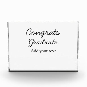 Simple minimal congratulations graduation add your photo block
