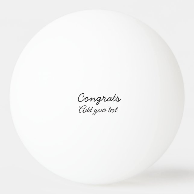 Simple minimal congratulations graduation add your ping pong ball (Front)