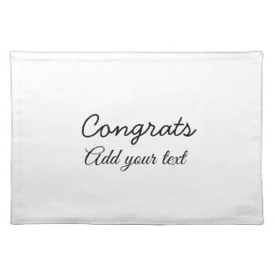 Simple minimal congratulations graduation add your placemat