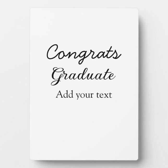 Simple minimal congratulations graduation add your plaque (Front)