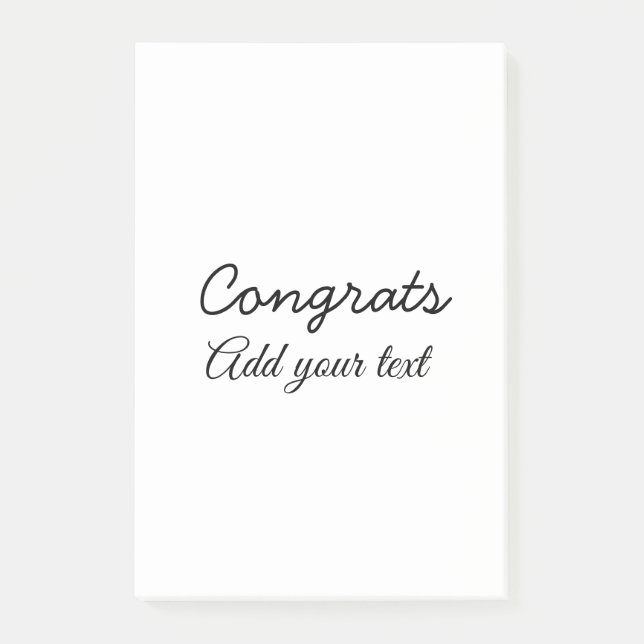 Simple minimal congratulations graduation add your post-it notes (Front)