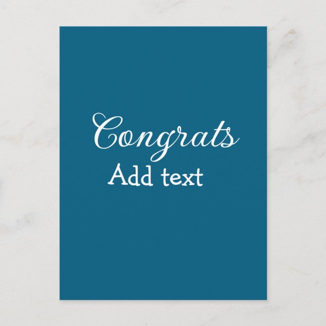 Simple minimal congratulations graduation add your postcard (Front)