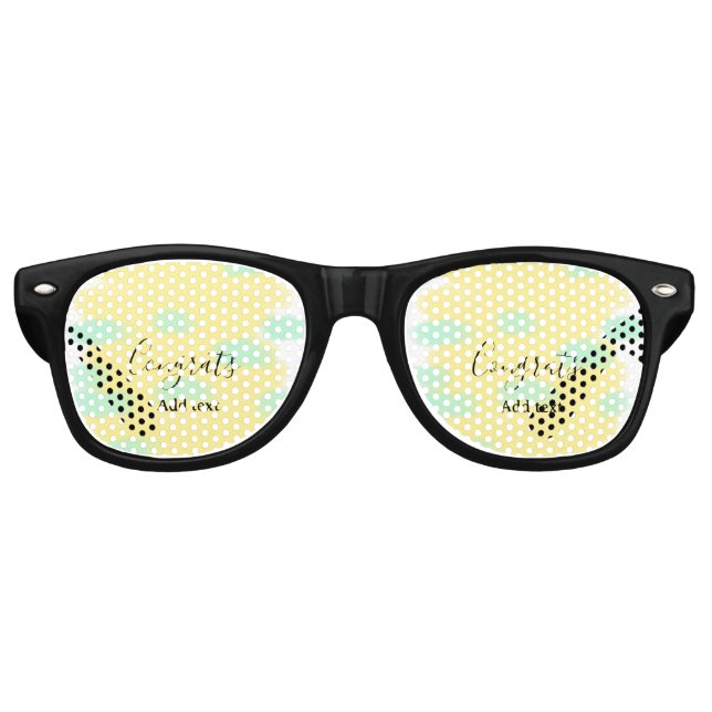 Simple minimal congratulations graduation add your retro sunglasses (Front)