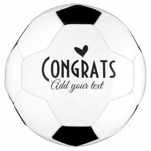 Simple minimal congratulations graduation add your soccer ball