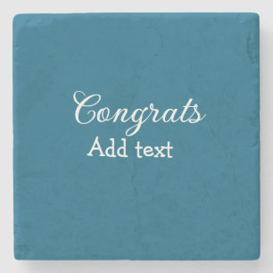 Simple minimal congratulations graduation add your stone coaster