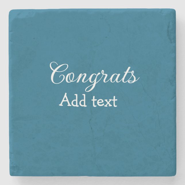Simple minimal congratulations graduation add your stone coaster (Front)