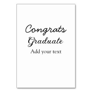 Simple minimal congratulations graduation add your table number