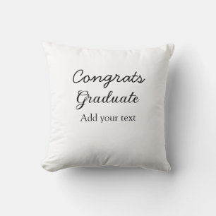 Simple minimal congratulations graduation add your throw pillow