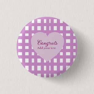 Simple minimal congratulations graduation purple s 1 inch round button
