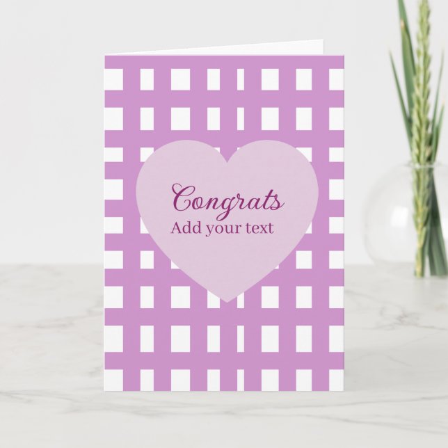Simple minimal congratulations graduation purple s card (Front)