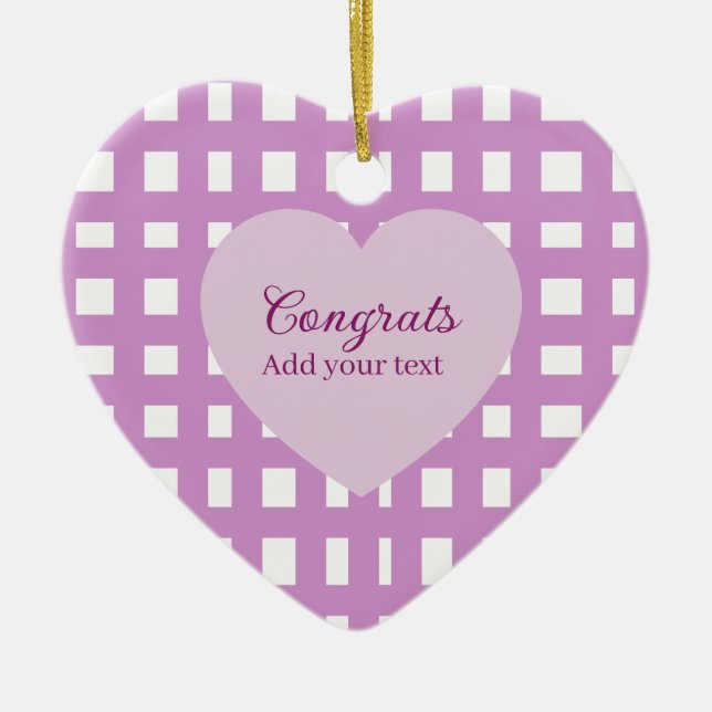Simple minimal congratulations graduation purple s ceramic ornament (Front)