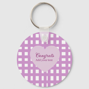Simple minimal congratulations graduation purple s keychain