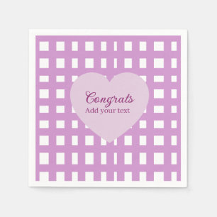 Simple minimal congratulations graduation purple s napkin