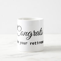 Simple minimal congratulations retirement add name