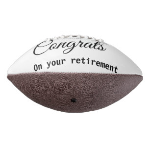 Simple minimal congratulations retirement add name football