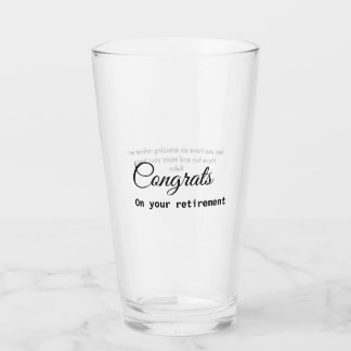 Simple minimal congratulations retirement add name glass
