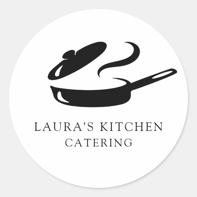 Simple Minimal Cooking Pot Catering Product Label (Front)