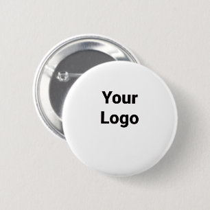 simple minimal custom add your logo address websit 2 inch round button