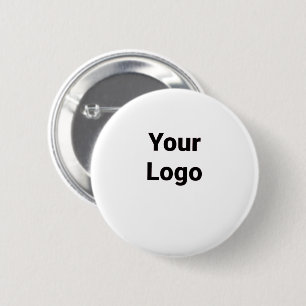 simple minimal custom add your logo address websit 2 inch round button
