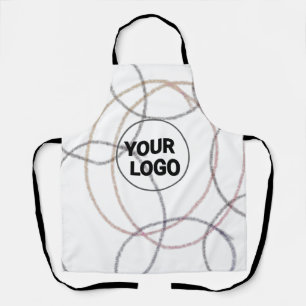 simple minimal custom add your logo address websit apron