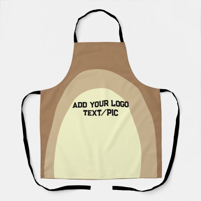 simple minimal custom add your logo address websit apron (Front)