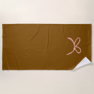 simple minimal custom add your logo address websit beach towel
