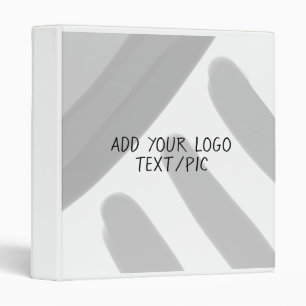 simple minimal custom add your logo address websit binder