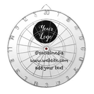 simple minimal custom add your logo address websit dartboard