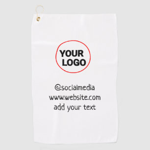 simple minimal custom add your logo address websit golf towel