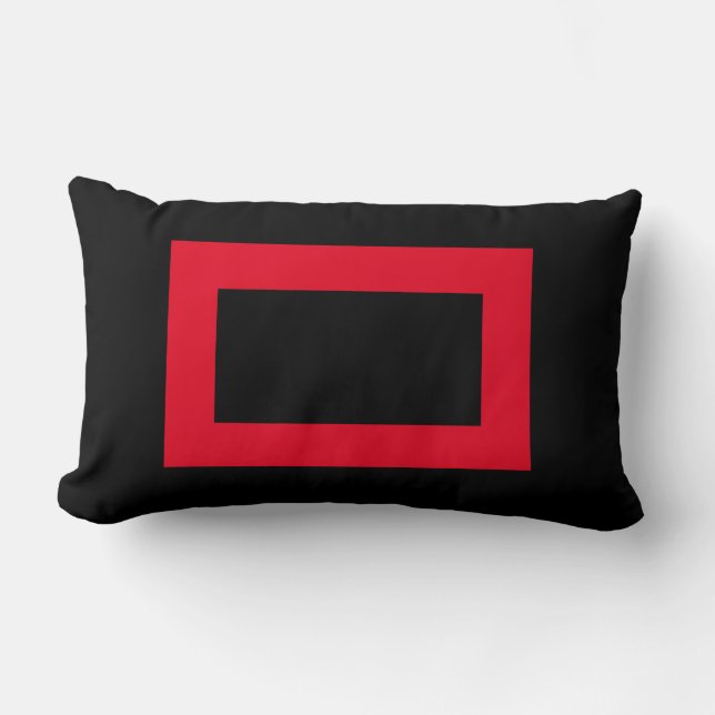 simple minimal custom add your logo address websit lumbar pillow (Front)