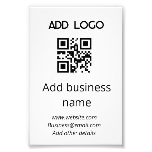 simple minimal custom add your logo address websit photo print