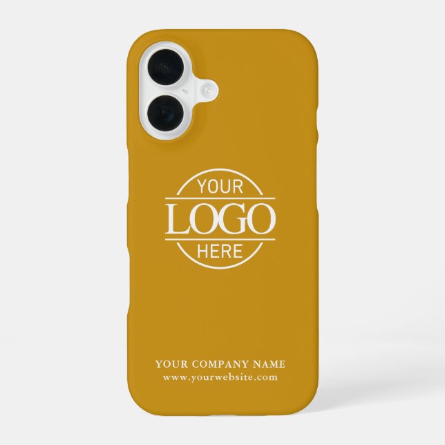 Simple Minimal Custom Business Company Logo iPhone 16 Case (Back)