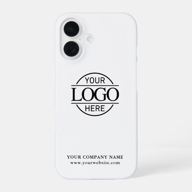 Simple Minimal Custom Business Company Logo iPhone 16 Case (Back)
