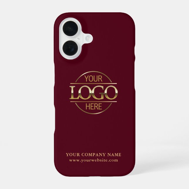 Simple Minimal Custom Business Company Logo iPhone 16 Case (Back)